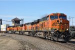 Eastbound intermodal comes off the bridge